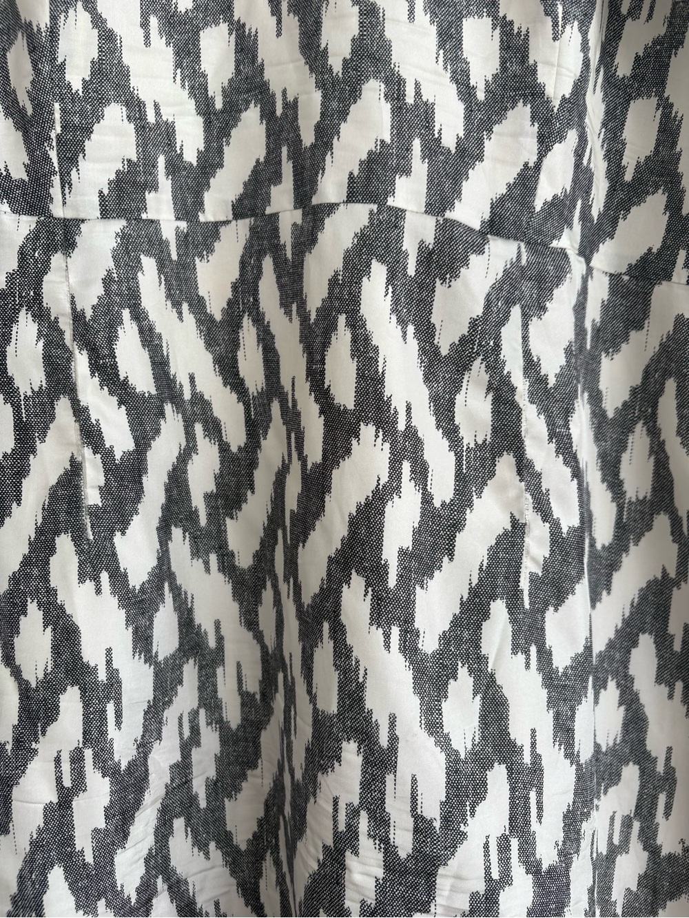 J. Crew Black and Cream Abstract Textured Midi Dress - Picture 4 of 7